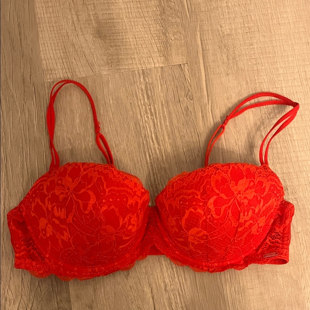 Elegant Red Lace Bra